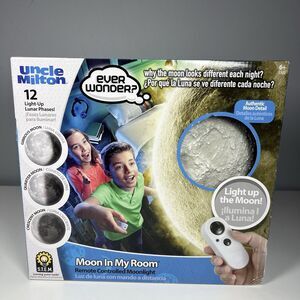 Uncle Milton MOON IN MY ROOM 12 Light-Up Lunar Phases, Automatic, Remote Control